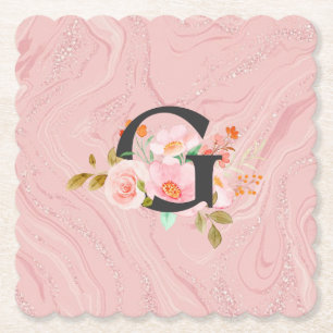 Letter G Paper Coaster