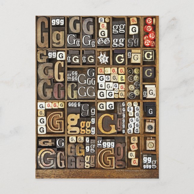 Letter G Postcard (Front)