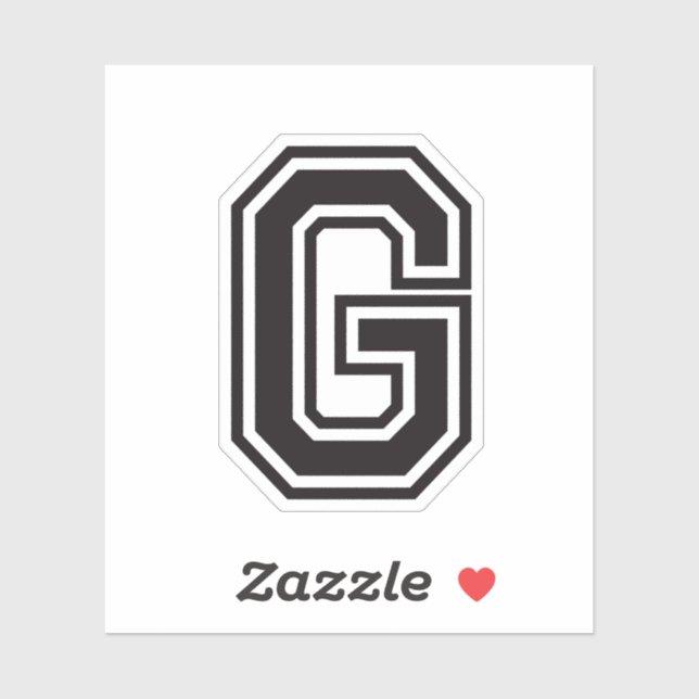 Letter G sporty college font alphabet (Sheet)