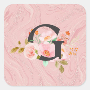 Letter G Square Sticker