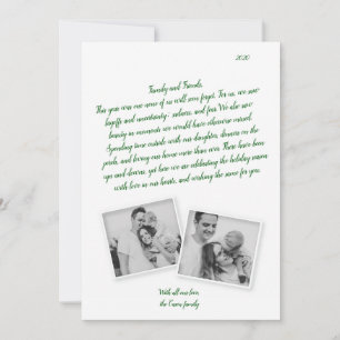 Letter Green Script Coronavirus Holiday Card