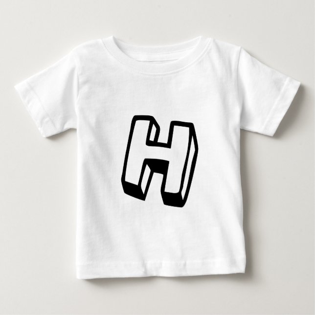 Letter H Baby T-Shirt (Front)