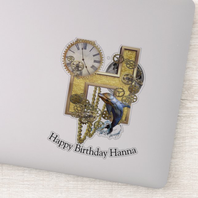 Letter H Birthday customisation Sticker (Detail)