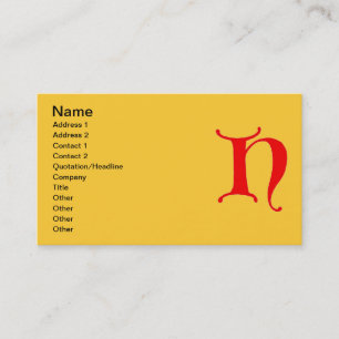 Letter H Business Card