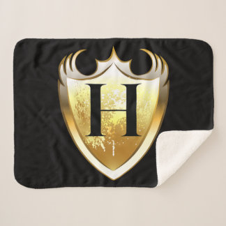 Letter H Capital Alphabet Sherpa Blanket