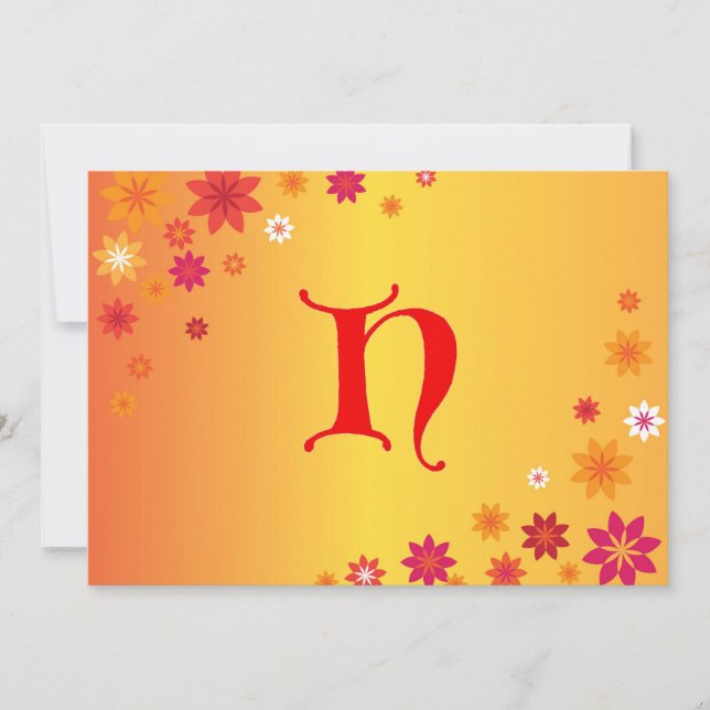 Letter H Invitation (Front)