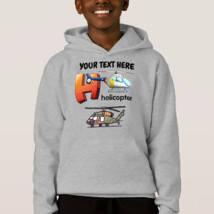 Letter H is for Helicopter Custom Name Kids