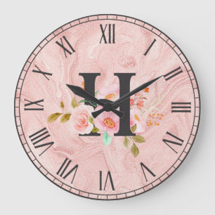 Letter H Large Clock