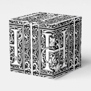 Letter H Mediaeval Monogram Art Nouveau Favour Box