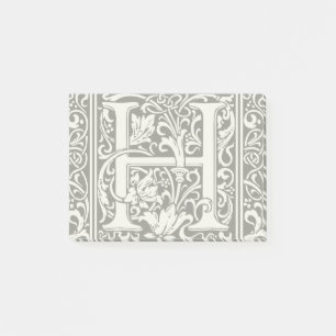 Letter H Mediaeval Monogram Art Nouveau Post-it Notes