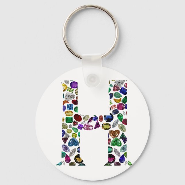 Letter H Monogram Key Ring (Front)