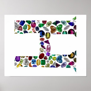 Letter H Monogram Poster