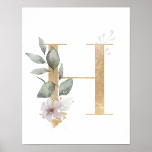 Letter H Monogram Poster