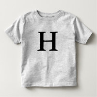 Letter H monogrammed initial t shirt