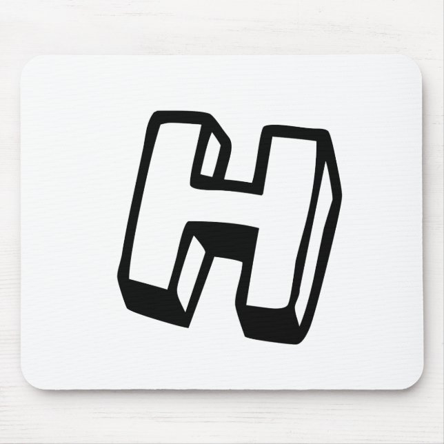 Letter H Mouse Mat (Front)
