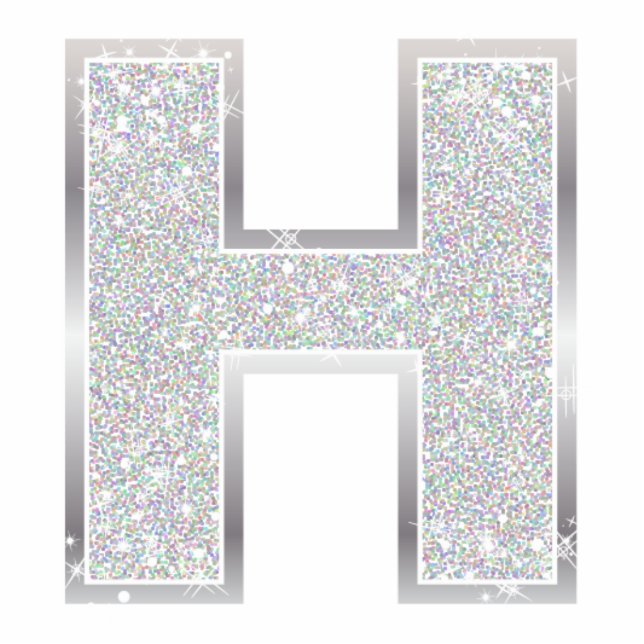 Letter H Photo Sculpture Decoration (Front)