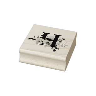 Letter H Rubber Stamp