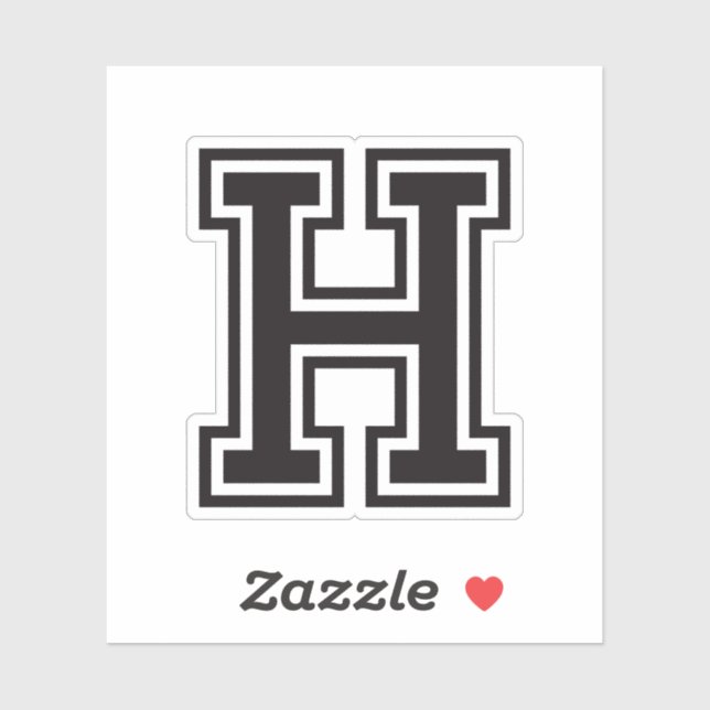 Letter H sporty college font alphabet (Sheet)