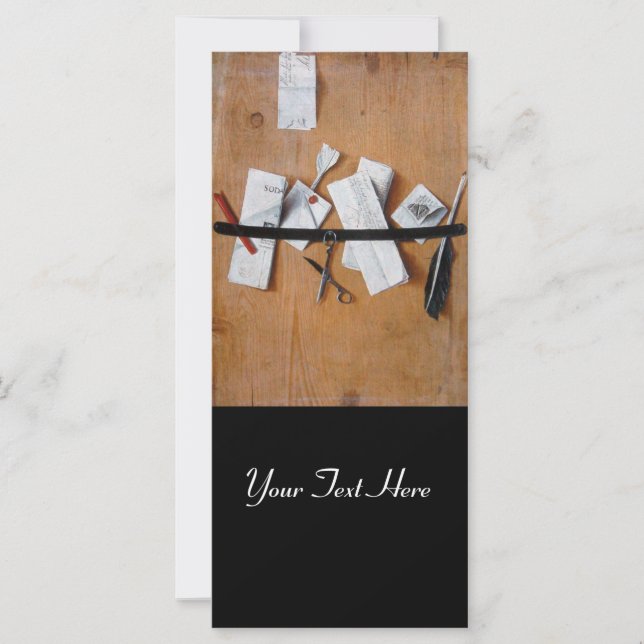 LETTER HOLDER IN WOOD MONOGRAM black brown white (Front)