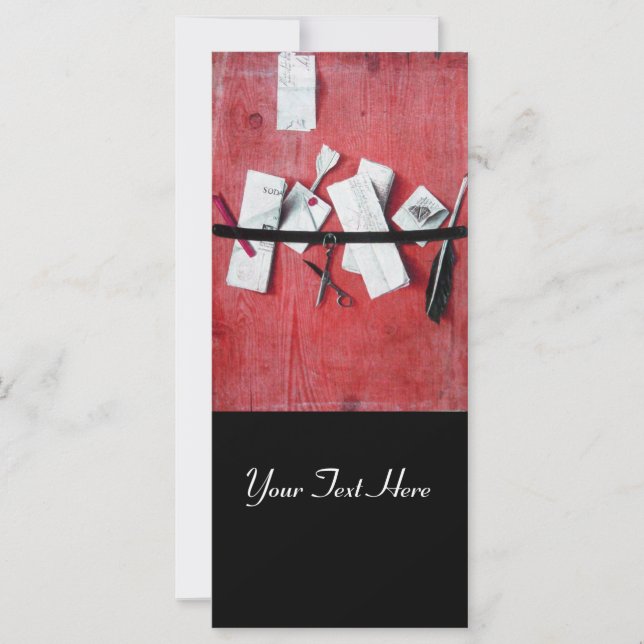 LETTER HOLDER IN WOOD MONOGRAM black red white (Front)