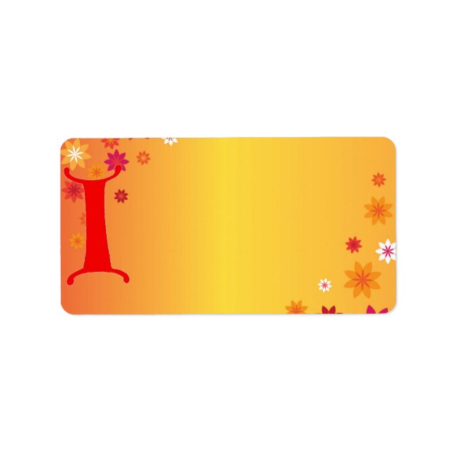 Letter I Address Label (Front)