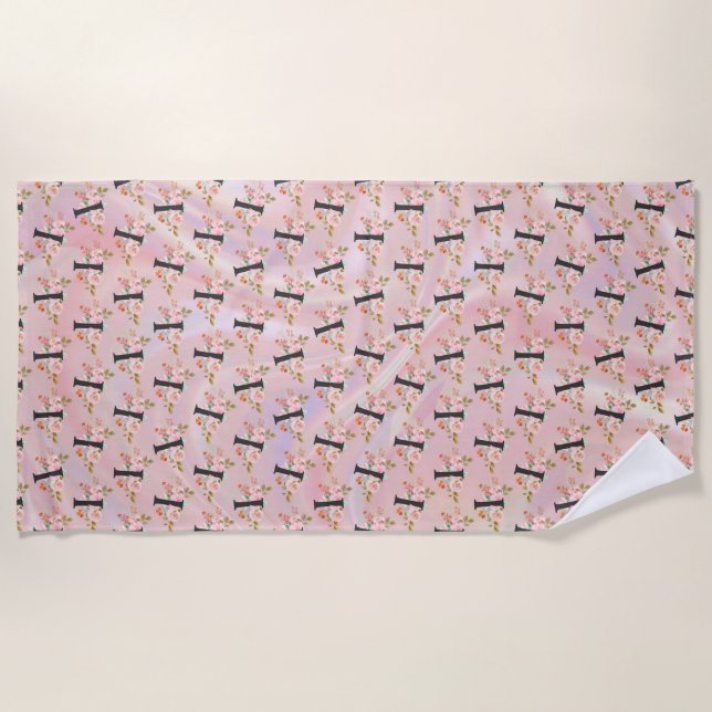 Letter I Beach Towel (Front)