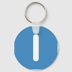 Letter I emoji Twitter Key Ring