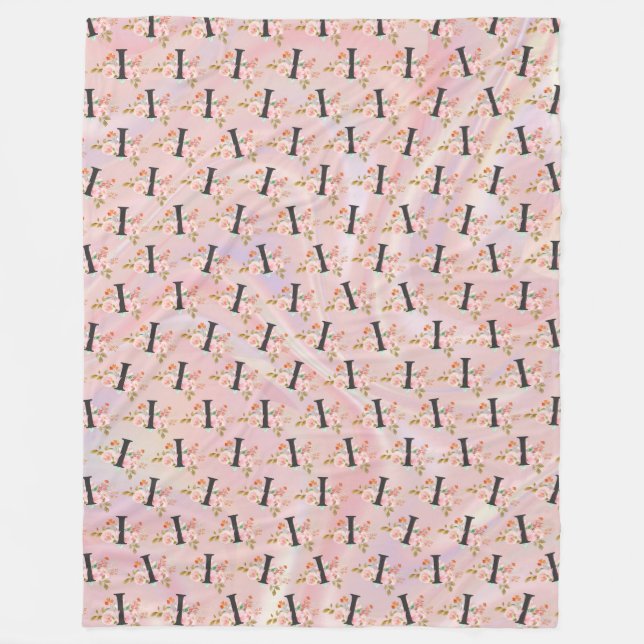 Letter I Fleece Blanket (Front)
