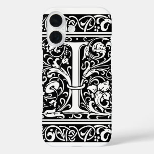 Letter I Mediaeval Monogram Art Nouveau iPhone 16 Case