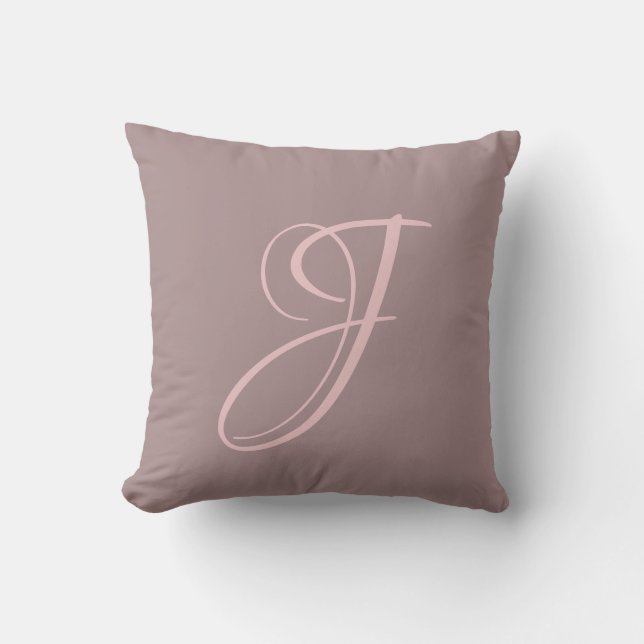 Letter I Monogram Initial Custom Cushion (Front)