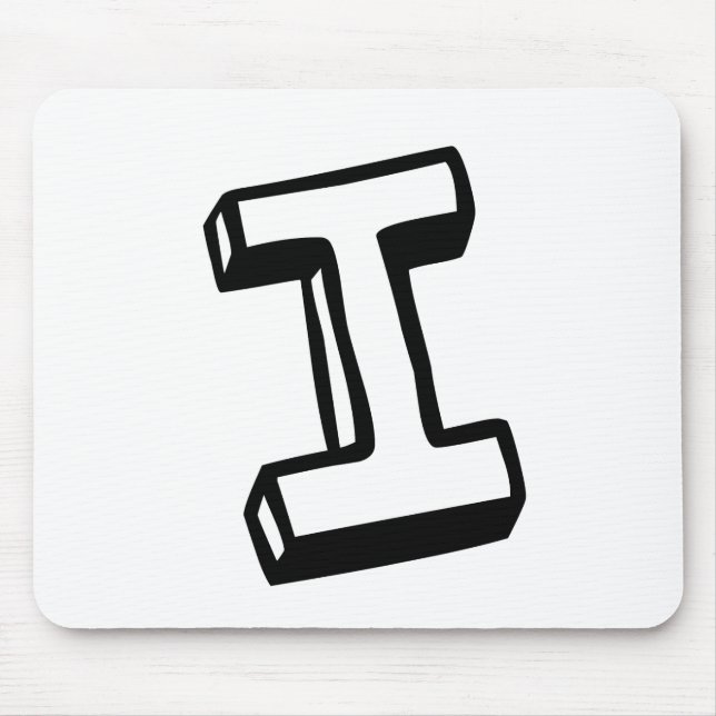 Letter I Mouse Mat (Front)