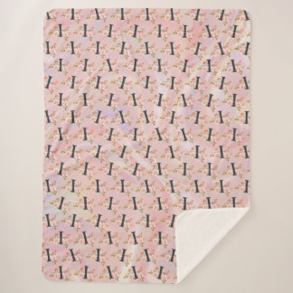 Letter I Sherpa Blanket