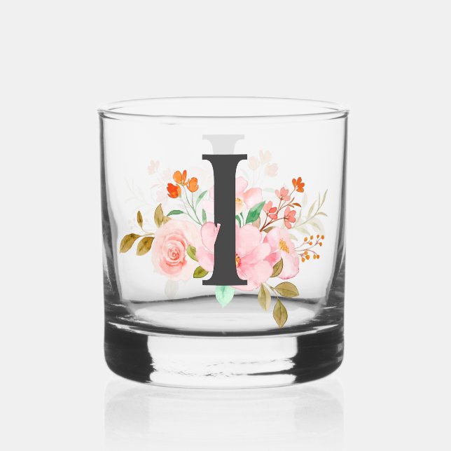 Letter I Whiskey Glass (Front)