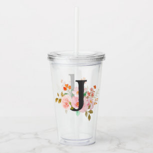 Letter J Acrylic Tumbler