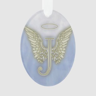 Letter J Angel Monogram Ornament