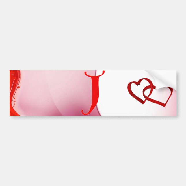 Letter J Bumper Sticker (Front)