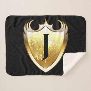 Letter J Capital Alphabet Sherpa Blanket
