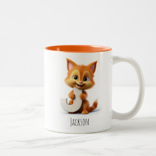 Letter J Cat Alphabet Coffee Mug