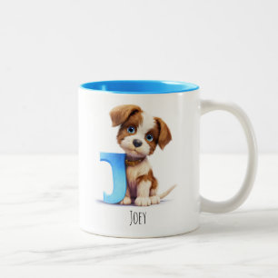 Letter J Dog Alphabet Coffee Mug