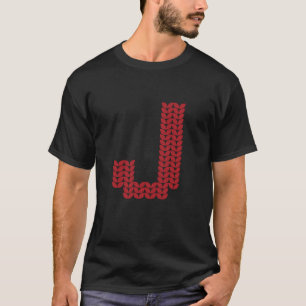 Letter J Funny Ugly Christmas Sweater Matching Fam