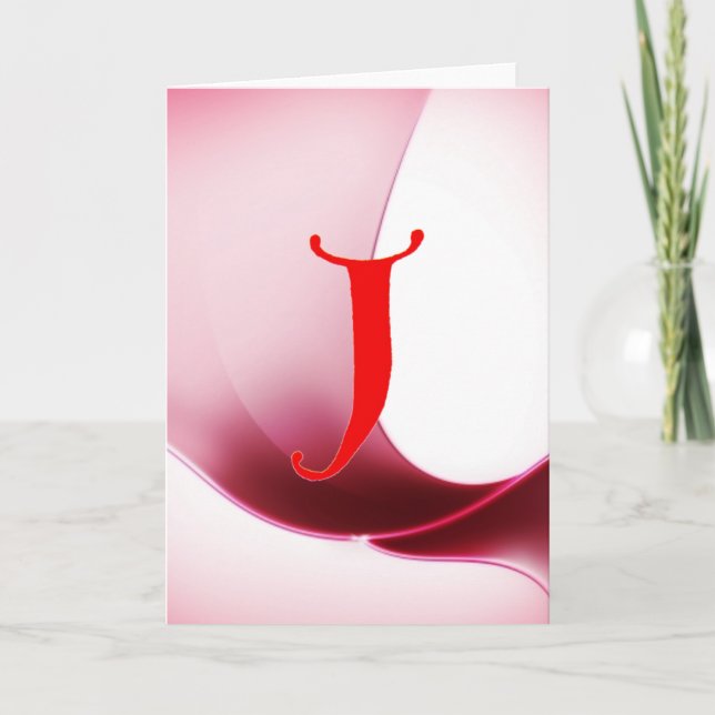 Letter J Greeting Card (Front)