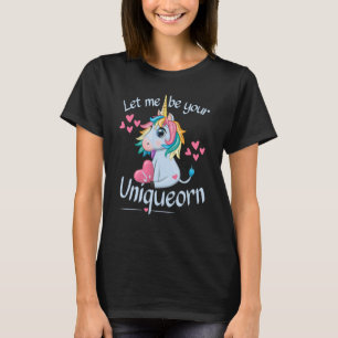 Letter J Heart Uniqueorn Couple Valentines Day Uni T-Shirt
