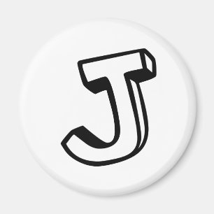 Letter J Magnet