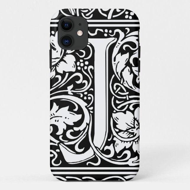 Letter J Mediaeval Monogram Art Nouveau Case-Mate iPhone Case (Back)