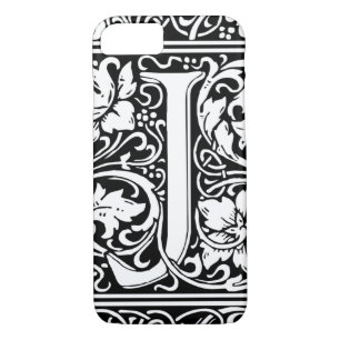 Letter J Mediaeval Monogram Art Nouveau iPhone 8/7 Case