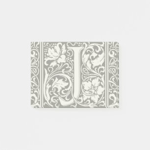 Letter J Mediaeval Monogram Art Nouveau Post-it Notes