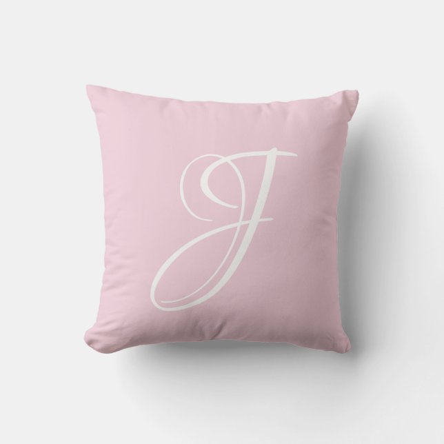 Letter J Monogram Initial Custom Cushion (Front)