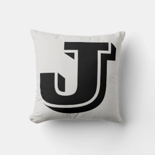 LETTER J MONOGRAM PILLOW