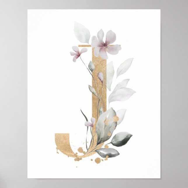 Letter J Monogram Poster (Front)