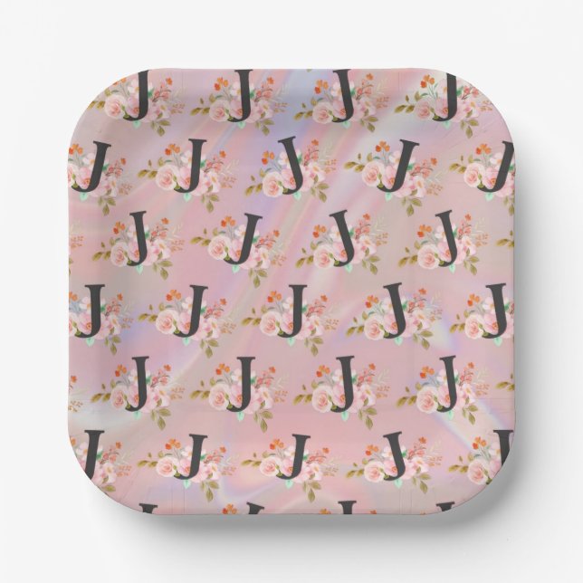 Letter J Paper Plate (Front)